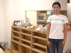 特注カウンター下収納